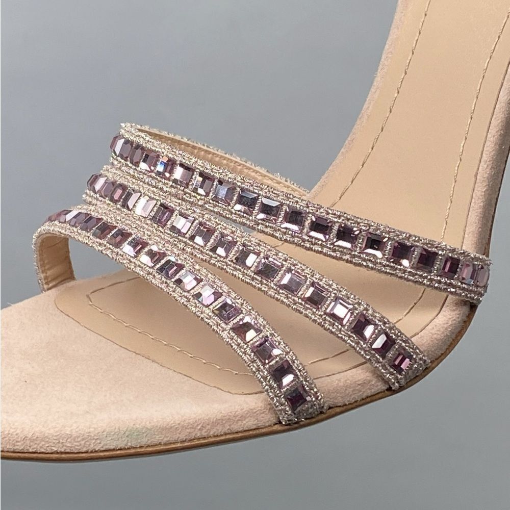 Dior Gem Embroidered Crystal Suede Heel Sandals size 36.5 - Picture 9 of 15